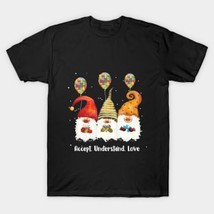 Accept Understand Love Autism Santa T-Shirt